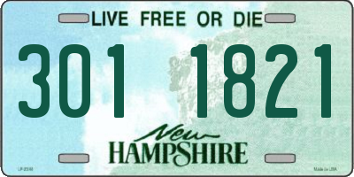 NH license plate 3011821