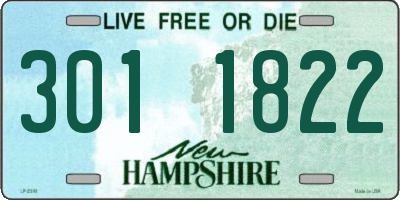 NH license plate 3011822