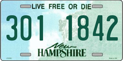 NH license plate 3011842
