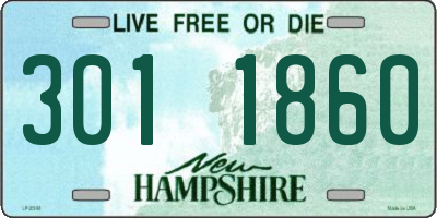NH license plate 3011860