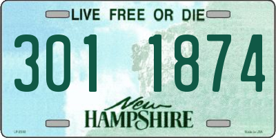 NH license plate 3011874