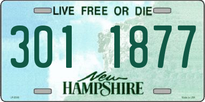 NH license plate 3011877