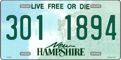 NH license plate 3011894