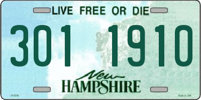 NH license plate 3011910
