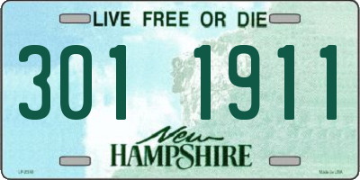 NH license plate 3011911