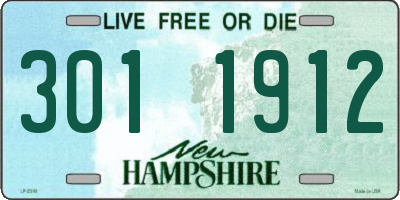 NH license plate 3011912