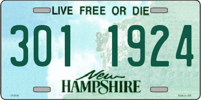 NH license plate 3011924