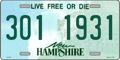 NH license plate 3011931