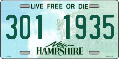 NH license plate 3011935