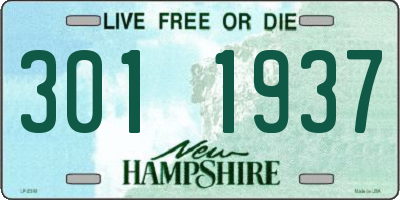 NH license plate 3011937