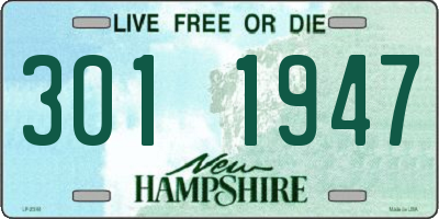 NH license plate 3011947