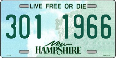 NH license plate 3011966