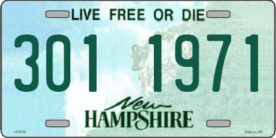 NH license plate 3011971