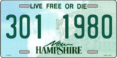 NH license plate 3011980