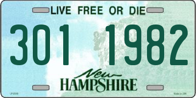 NH license plate 3011982