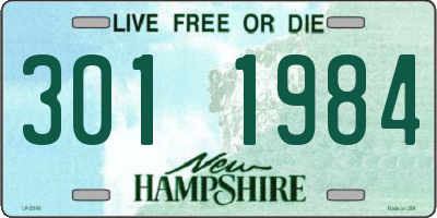 NH license plate 3011984