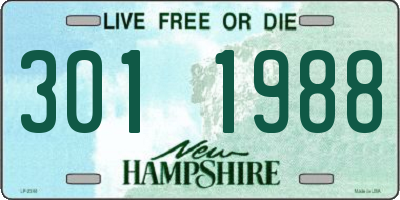 NH license plate 3011988