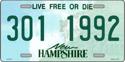 NH license plate 3011992