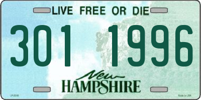 NH license plate 3011996