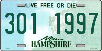 NH license plate 3011997