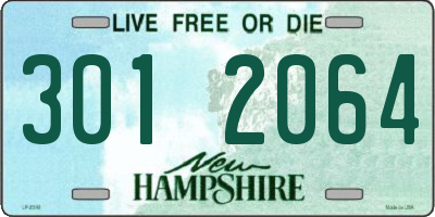 NH license plate 3012064