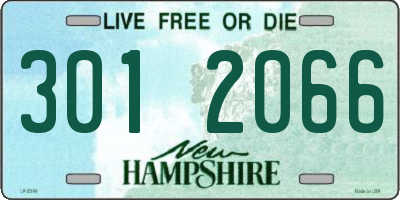 NH license plate 3012066