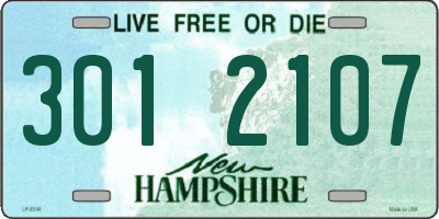 NH license plate 3012107