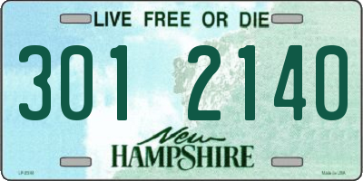 NH license plate 3012140