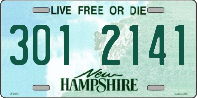 NH license plate 3012141