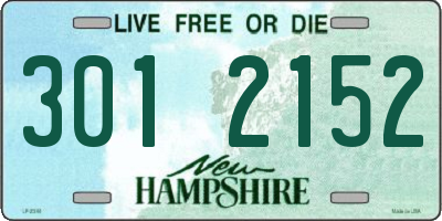 NH license plate 3012152