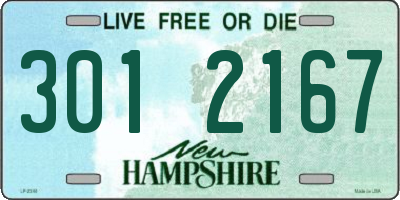 NH license plate 3012167