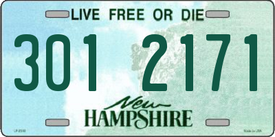 NH license plate 3012171