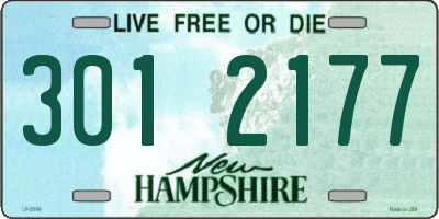 NH license plate 3012177