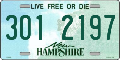 NH license plate 3012197