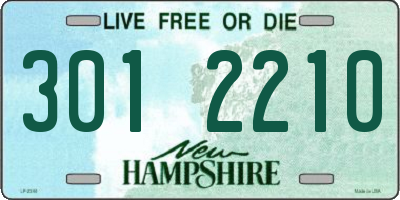 NH license plate 3012210