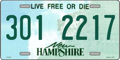 NH license plate 3012217