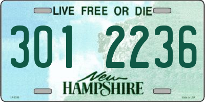 NH license plate 3012236