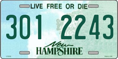 NH license plate 3012243