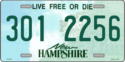 NH license plate 3012256