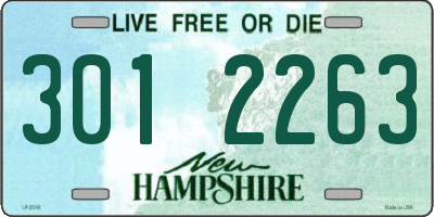 NH license plate 3012263
