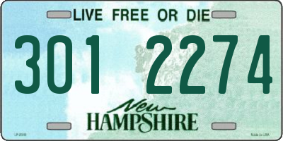 NH license plate 3012274