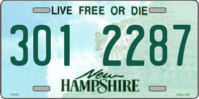 NH license plate 3012287