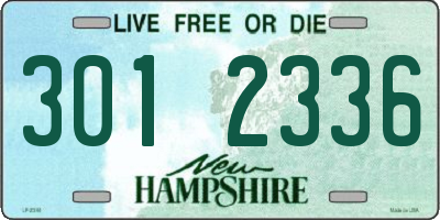 NH license plate 3012336