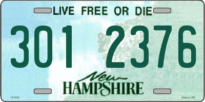 NH license plate 3012376