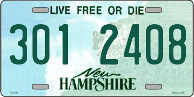 NH license plate 3012408