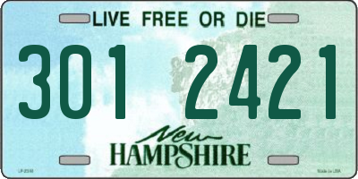 NH license plate 3012421