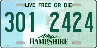 NH license plate 3012424