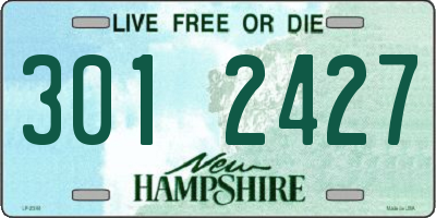 NH license plate 3012427