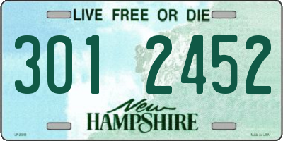 NH license plate 3012452