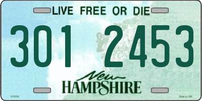 NH license plate 3012453